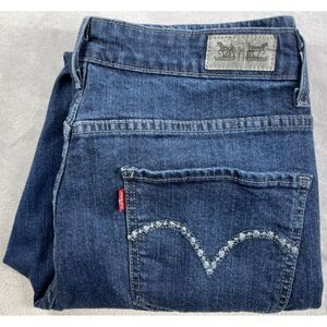 Levis Jeans Womens 14M Blue Mid Rise Skinny Stretch Denim Med Wash 32x32 EUC